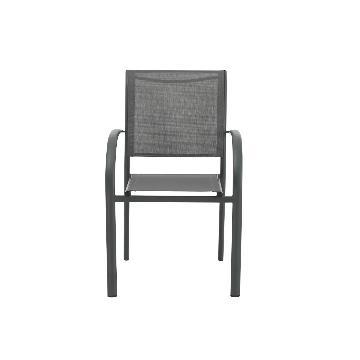 Casa Viva Silla de jardín de aluminio y textilene gris Tabarca 56x62x88cm