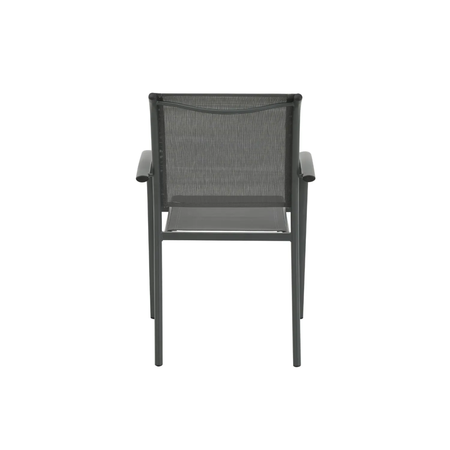 Casa Viva Silla de jardín de aluminio y textilene gris Tabarca 56x62x88cm