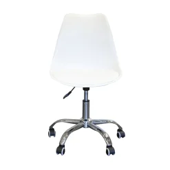 Casa Viva Silla de oficina con ruedas blanca Tulip 48x55x82cm Sale