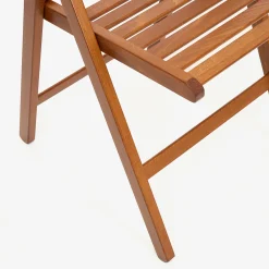Casa Viva Silla plegable de madera de haya oscura Gema 43x48x79cm