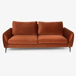 Casa Viva Sofá 3 plazas cobrizo terciopelo Balt 207x90cm Clau&Chloe Best