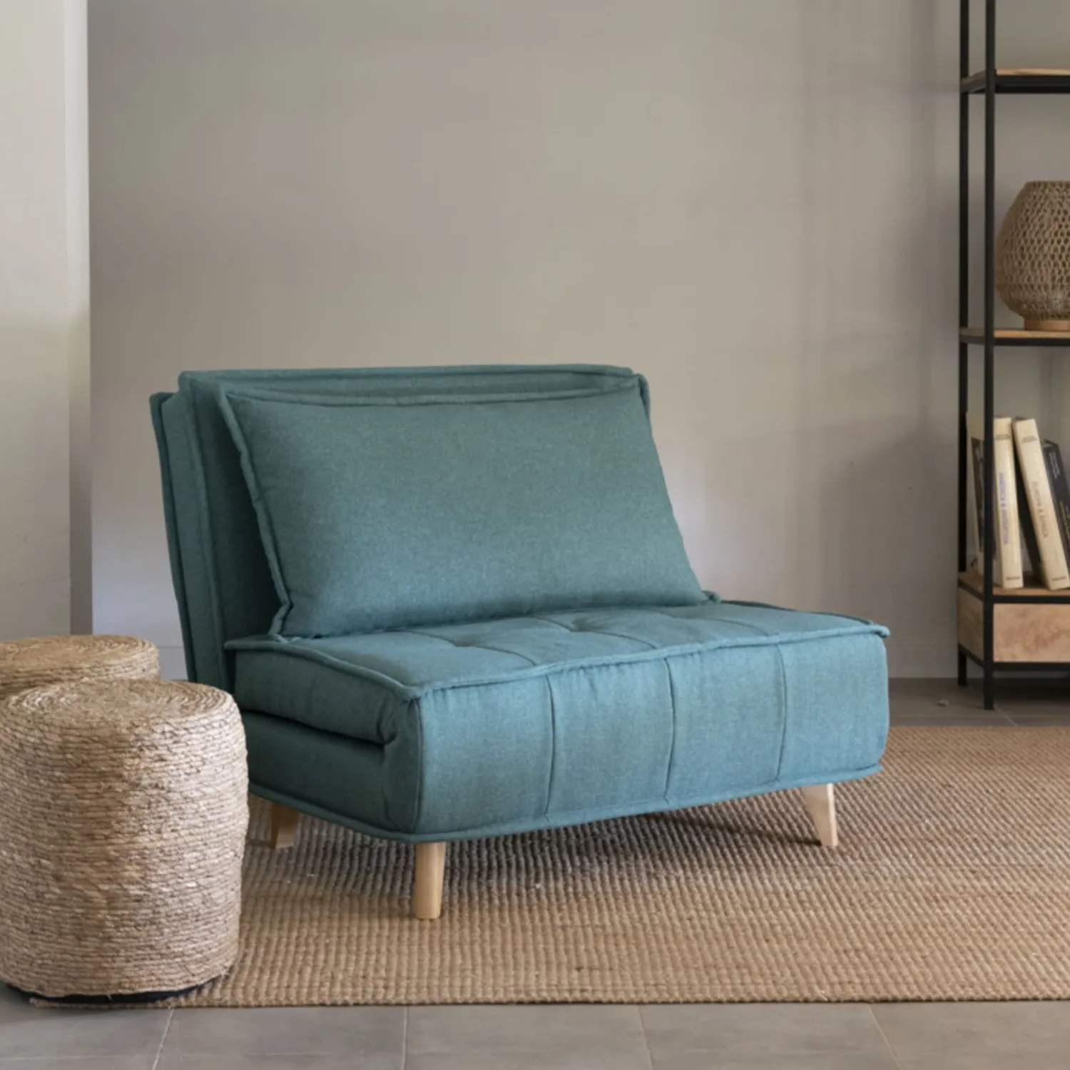 Casa Viva Sofá cama individual verde Luca 104x92x84cm Best