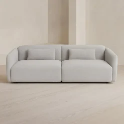 Casa Viva Sofá de 3 plazas de chenilla gris Ezra 216x88x70cm Discount