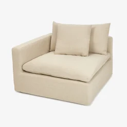 Casa Viva Sofá de 3 plazas de lino beige Aiden 220x110x80 Clau&Chloe Hot