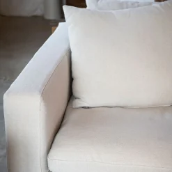 Casa Viva Sofá de 3 plazas de lino beige Aiden 220x110x80 Clau&Chloe Hot