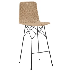 Casa Viva Taburete alto de ratán sintético y metal 45x41x113cm Discount