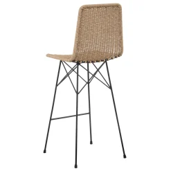 Casa Viva Taburete alto de ratán sintético y metal 45x41x113cm Discount