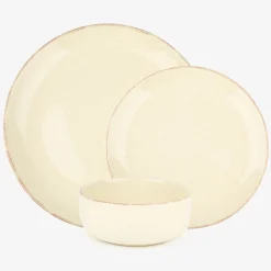 Casa Viva Vajilla de 18 piezas de cerámica blanca Coria Sale