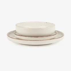 Casa Viva Vajilla de 12 piezas de cerámica beige Iria Clearance