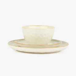 Casa Viva Vajilla de 12 piezas de cerámica marfil Albero Outlet