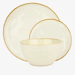 Casa Viva Vajilla de 12 piezas de cerámica marfil Albero Outlet