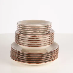 Casa Viva Vajilla de 18 piezas de gres gris Vita Outlet