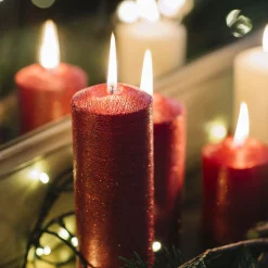 Casa Viva Vela decorativa pilar rojo Ø7x20cm Outlet