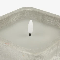 Casa Viva Vela LED en tarro de hormigón gris 13x13x7cm Discount